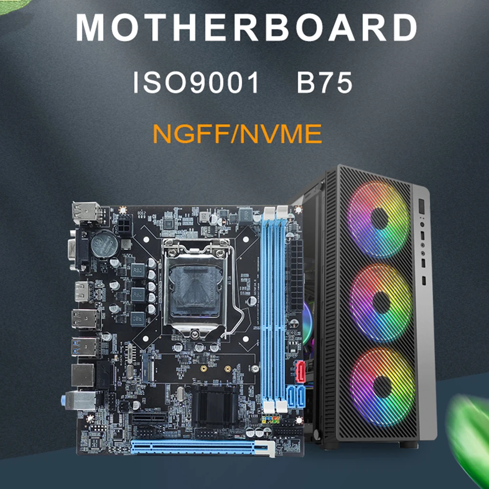 

Материнская плата B75 для ПК, 2x240-контактные слоты DDR3 SDRAM, 16 ГБ, Micro-ATX, поддержка SATA 2.0/3.0, слот PCI Express X16 X1