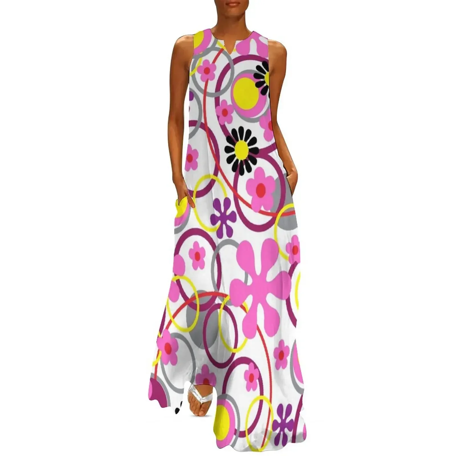 

Hippie Boho Funky Floral Pattern Long Dress dresses korean style Dresses gala summer dresses womens 2025 clothes for women Dress