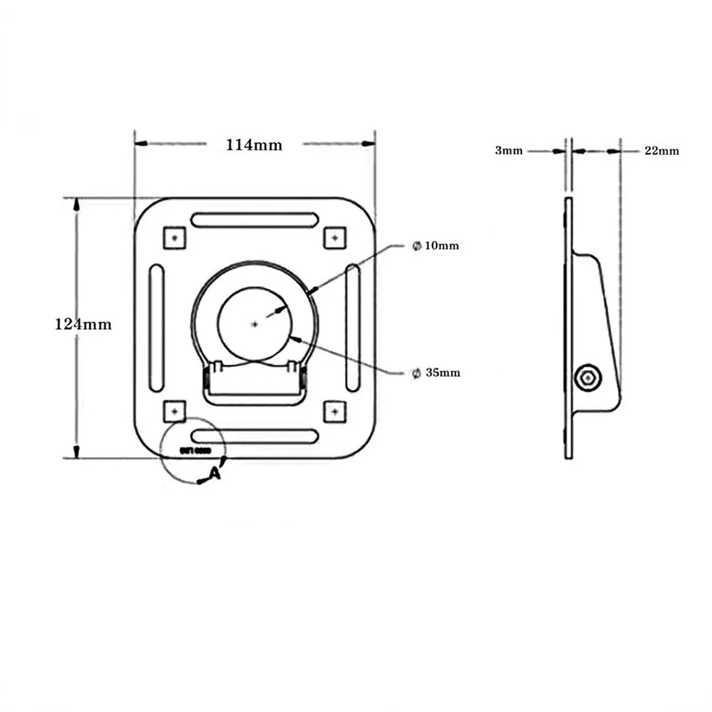 5000 lbs Rated Steel D Ring Anchor Kit for Recessed Installation on Truck Bed Trailer Floor Van Cargo Area Load Securing 5