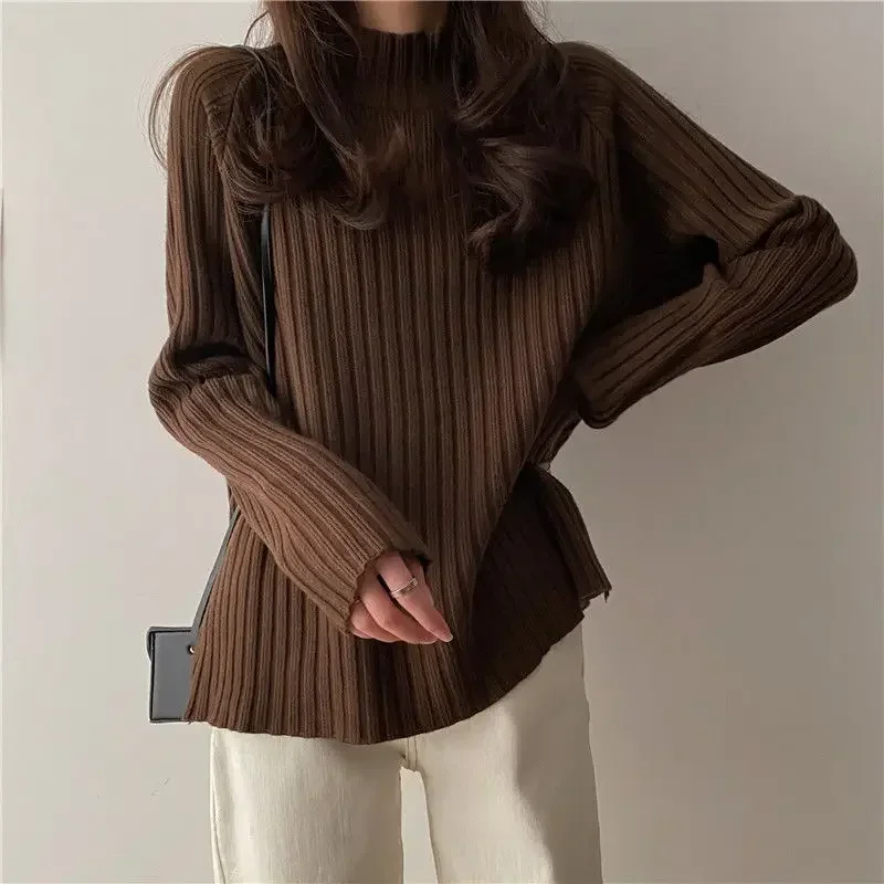 

Sweaters Fashion Loose Long Sleeve Women Pullover Casual Basic Solid Office Lady Knitwears Jumper Свитер Женский