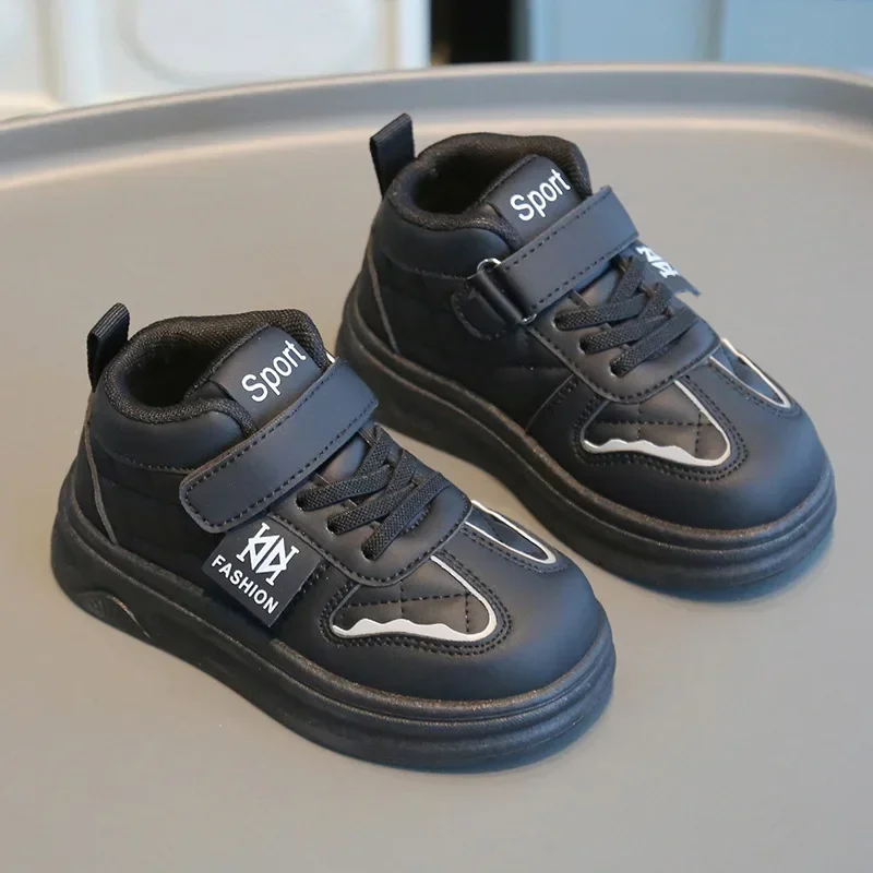 Spring Autumn Girls Comfortable Soft Soled Casual Shoes Children Fashion Shoes Boy Velcro Versatile Gridded Striped Kid Sneakers