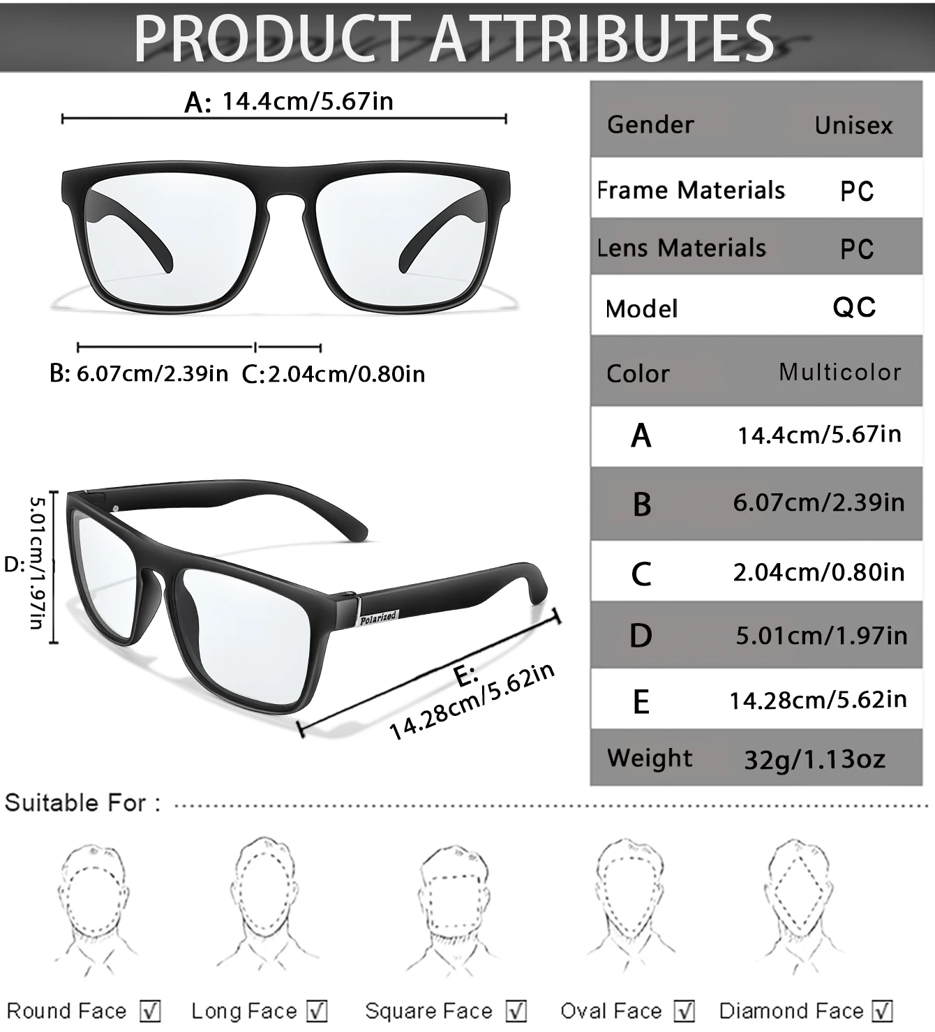 Photochrome Fahrrad-Sonnenbrille für Damen und Herren, quadratische Brille, Outdoor-Sport, Laufen, Wandern, Baseball – Detail 2