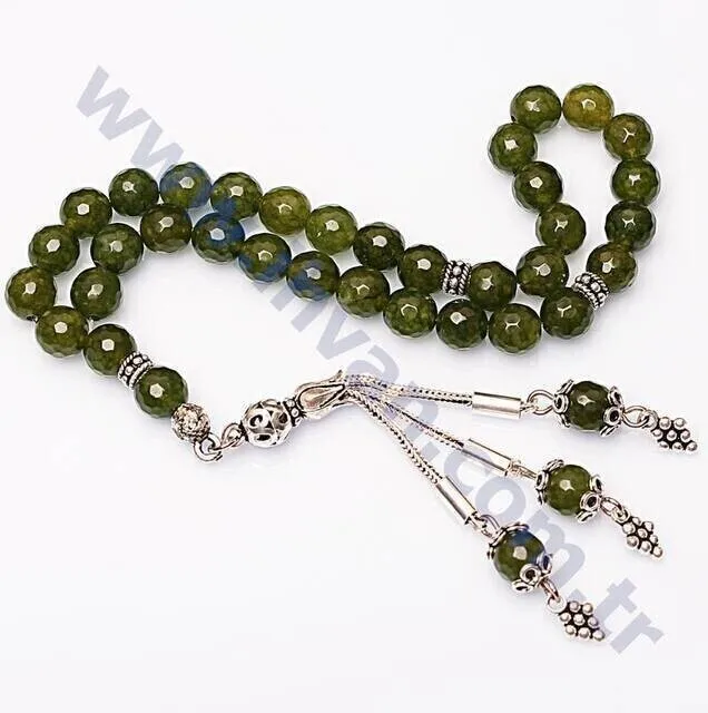 IQRAH Jade Stone Rosary (925 SETTING SILVER)