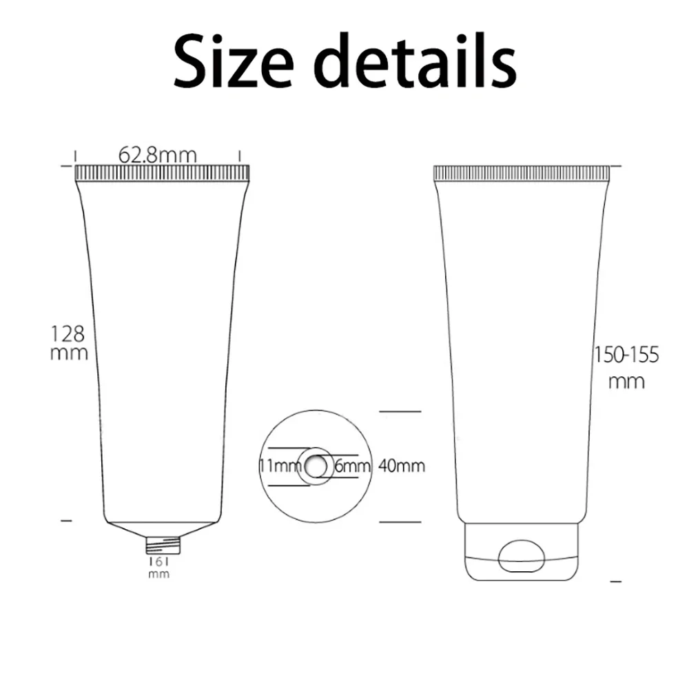 Botella exprimible marrón mate de 100ml y 100g, tubo suave de plástico esmerilado, crema cosmética, loción para el cuidado de la piel, contenedor rellenable