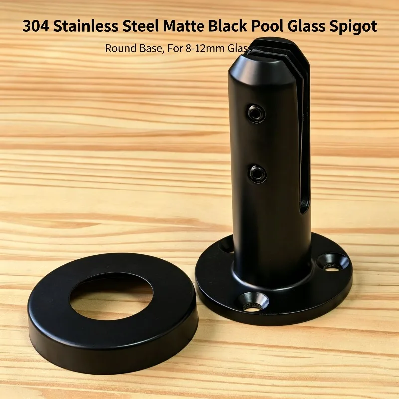 304 Cast Stainless Steel Solid Pool Glass Clamp Floor Mount Base Holder Swimming Pool Glass Fixing Bracket