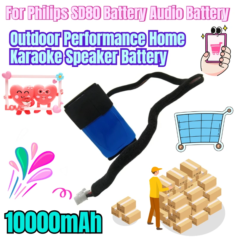

10000mAh for Philips SD80 Battery Audio Battery Outdoor Performance Home Karaoke Speaker Battery