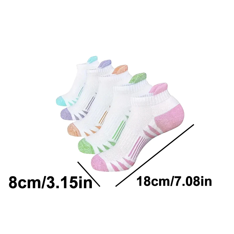 5/10 Paar hochwertige neutrale Sportsocken, modische Streifen, schweißabsorbierend, atmungsaktiv, Outdoor-Paar, Laufen, Freizeitsocken – Detail 10