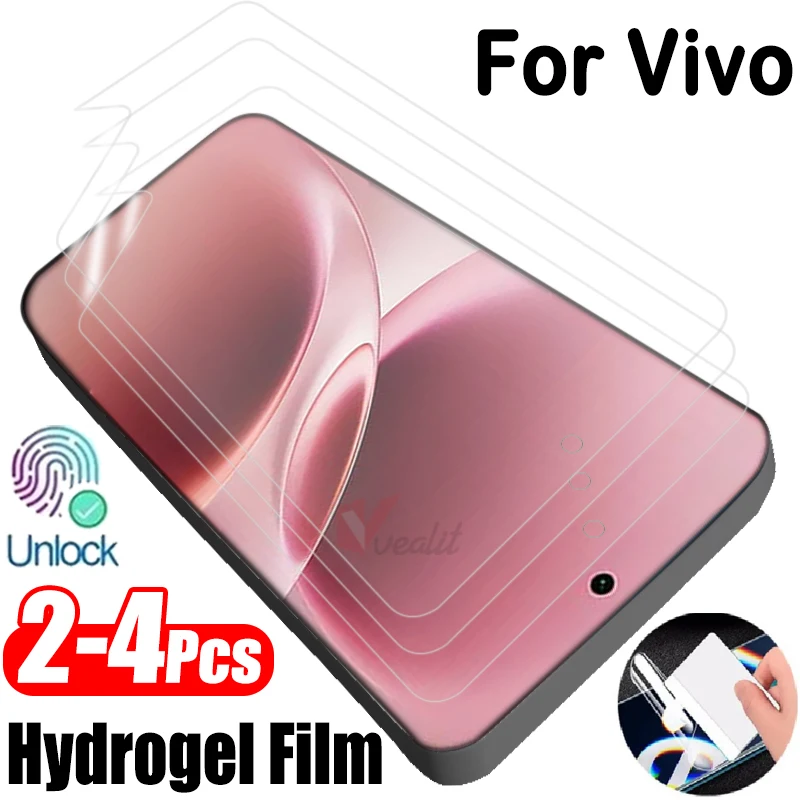 

2-4 шт. силиконовая гибкая гидрогелевая пленка для VIVO V70 Elite, защитная пленка для экрана Vivo V60 Lite V70 FE, мягкая пленка, не стекло