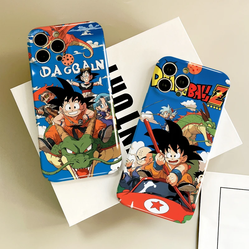 Dragonball Lebendige Bilder Handyhülle für iPhone 17 16E 16 15 14 13 12 Mini Pro Max Plus Glänzende HD Hartschalen-Folie Schutzhülle