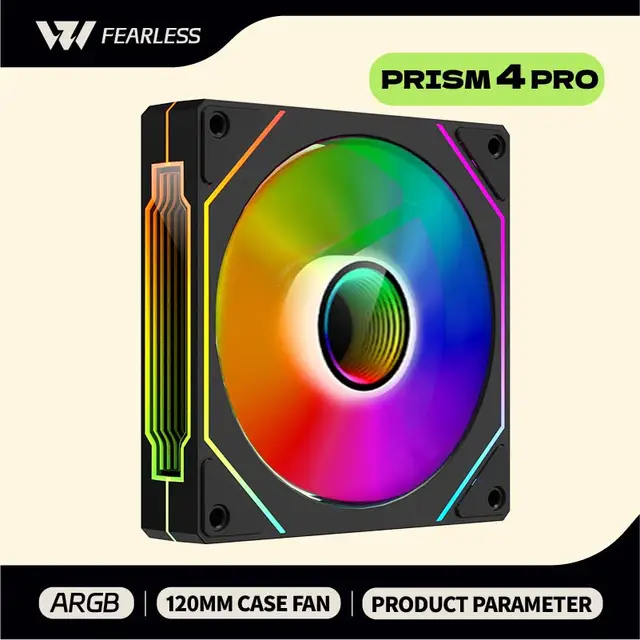 OEM PRISM 4 PRO Wentylator do obudowy komputera 120mm 5V 3PIN ARGB 4 Pin PWM Cichy wentylator chłodzący 12V Duża objętość powietrza 45.2CFM/600-1500RPM