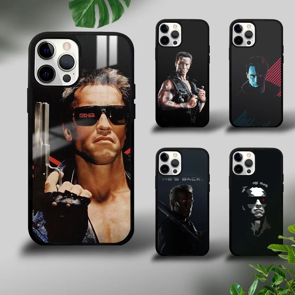 

Arnold Schwarzenegger Terminator Phone Case For iPhone 16 15 14 13 12 11 Pro Xs Max Mini Plus Celulares Hard Funda