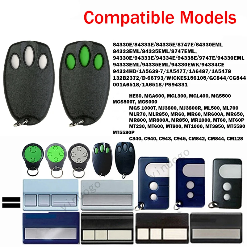 Liftmaster 94335E 1A5639-7 1A6518 Garage Remote Control Chamberlain 94330E 94335EML 94333E MotorLift 84335E 84330E Merlin C945