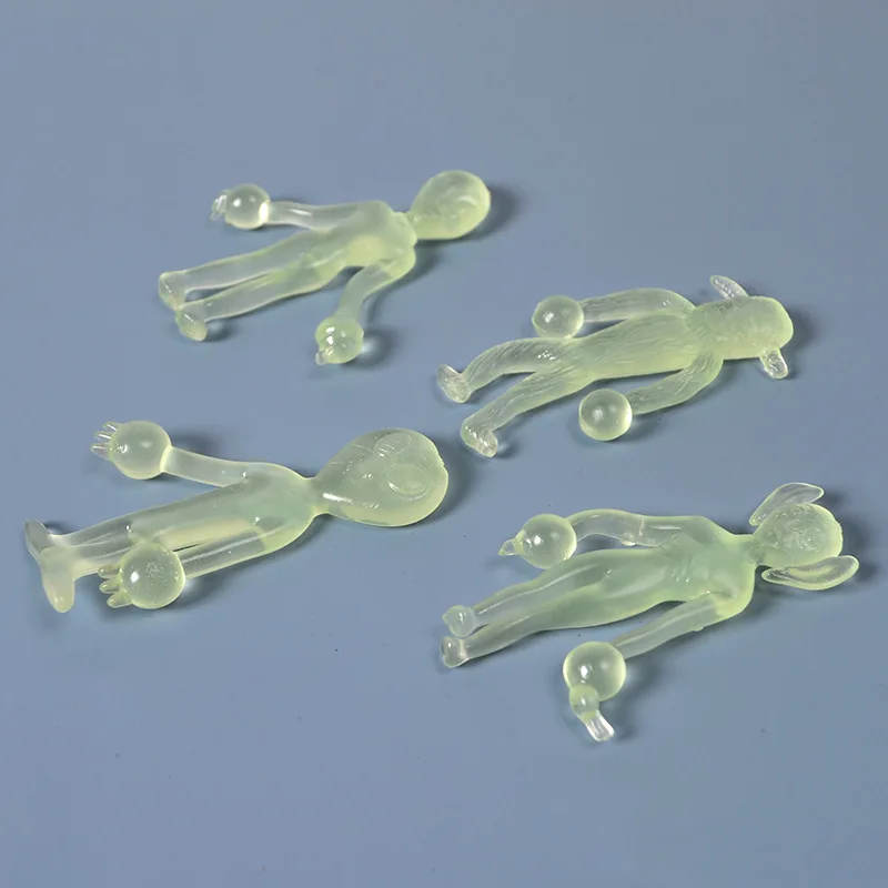 3Pcs 벽에 재미 있은 끈적 끈적한 외계인 스틱 Squishy 장난감 TPR Antistress 짜기 해골 할로윈 까다로운 장난 장난감 아이 소년 선물