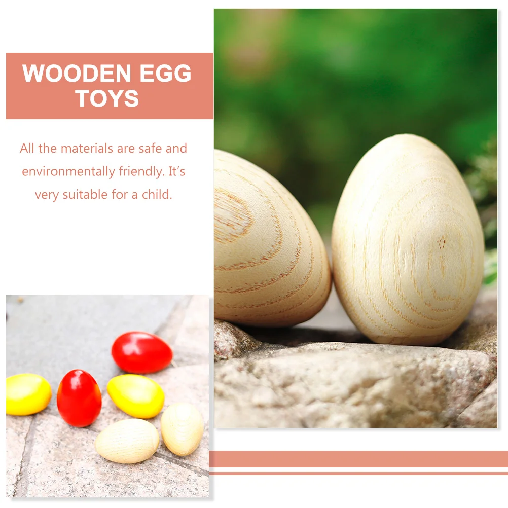 5 Pcs Orf Sand Egg Wood Rattles Wooden Musical Professional Percussion Eggs Toy Toys Shaker Maraca