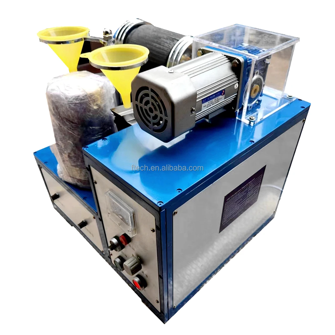 STCG120 Dry Magnetic Separator for Iron/Sand   Mining High Intensity 0-14000GS Lab Magnetic Separator