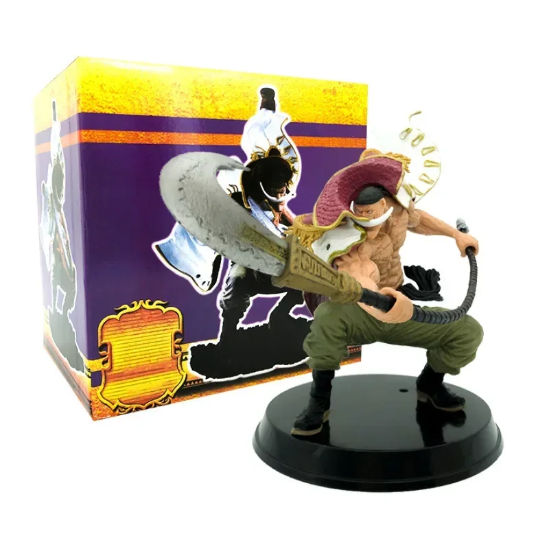 

21cm One Piece Four Emperor white beard Edward Newgate Action Figure statue model Home decorations Ornaments toys kids gift