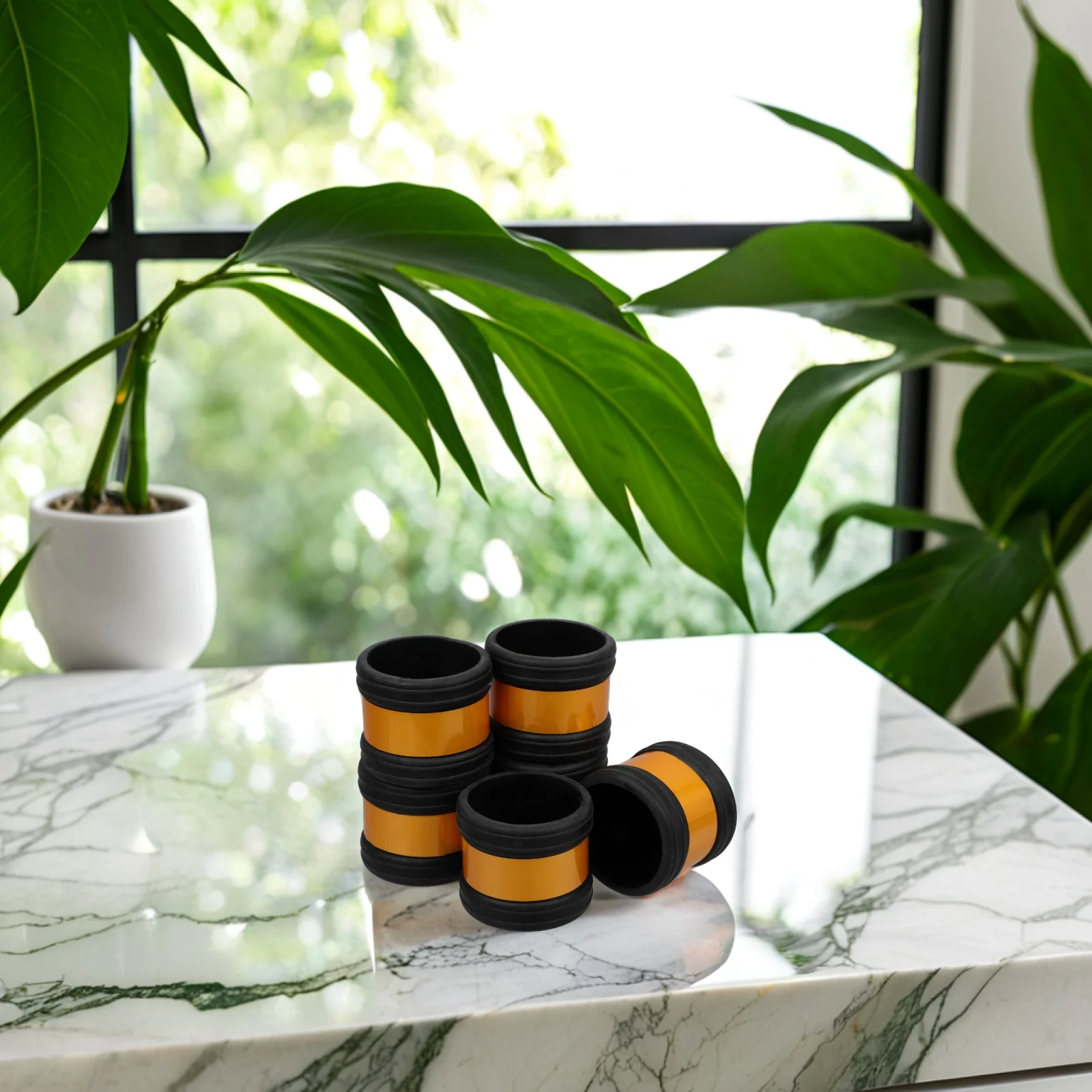 

6 Pieces Scaffolding Pipe Cap Durable Rubber Reflective Safety Industrial Construction Fittings Tube Plug Accessories
