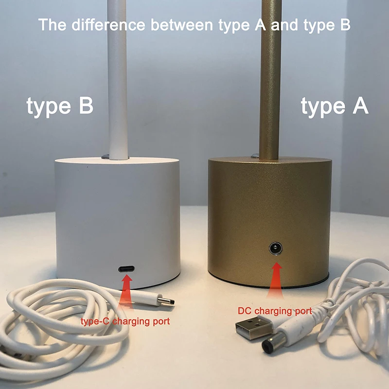 Jianbian-Lámpara de escritorio USB LED recargable, inalámbrica, atenuación táctil, lámpara de mesa para Bar, KTV, hotel, sala de estar, luz