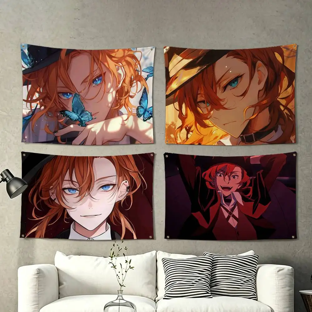 Anime C-Chuuya N-Nakahara  Flag Suitable For Party Club Outdoor Interior Wall Decoration Banner Fans Gift