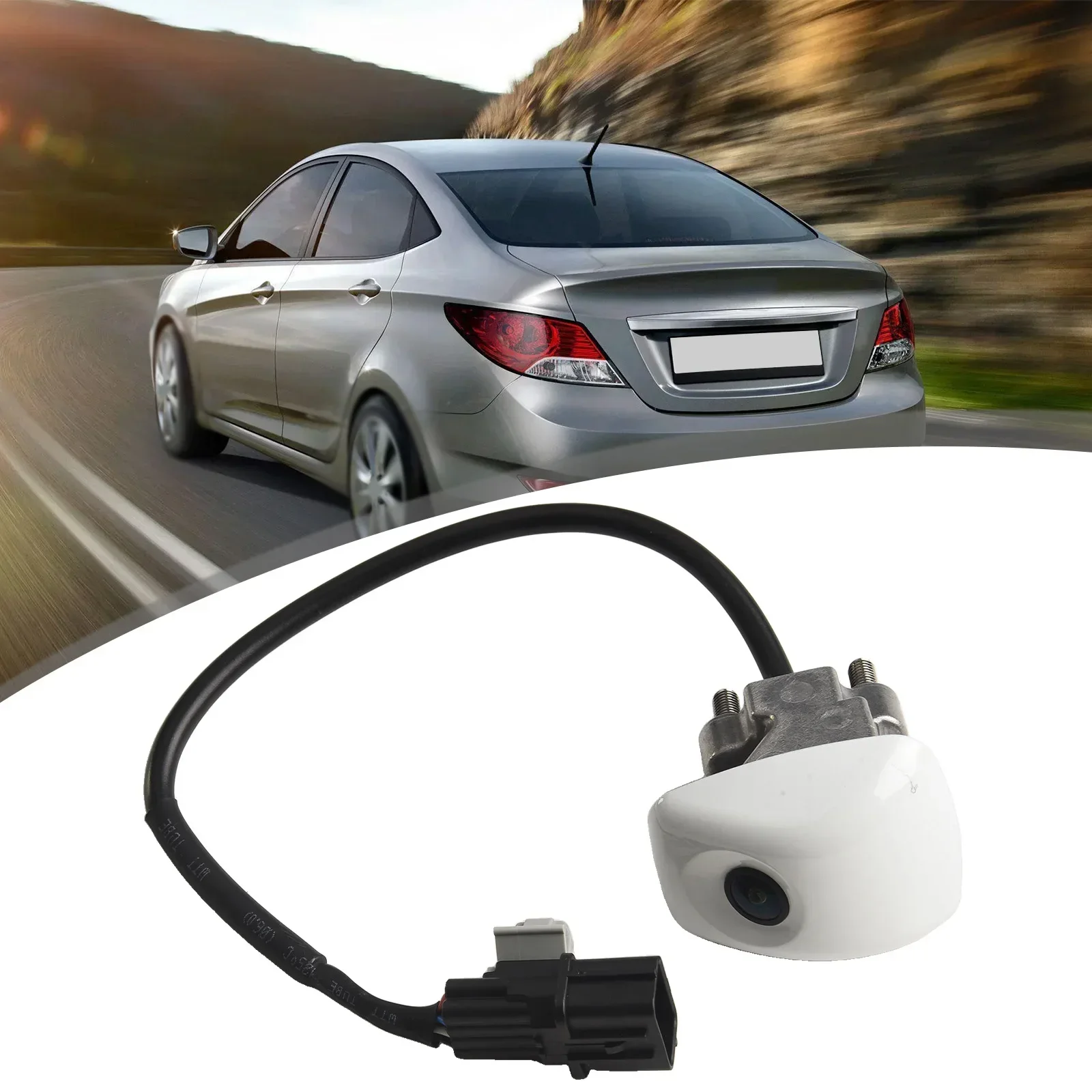 White Car Reversing Camera for Hyundai i20 ABS+Metal Material Quick Installation 12V Voltage OEM Number 95760 C8001 - Image 3