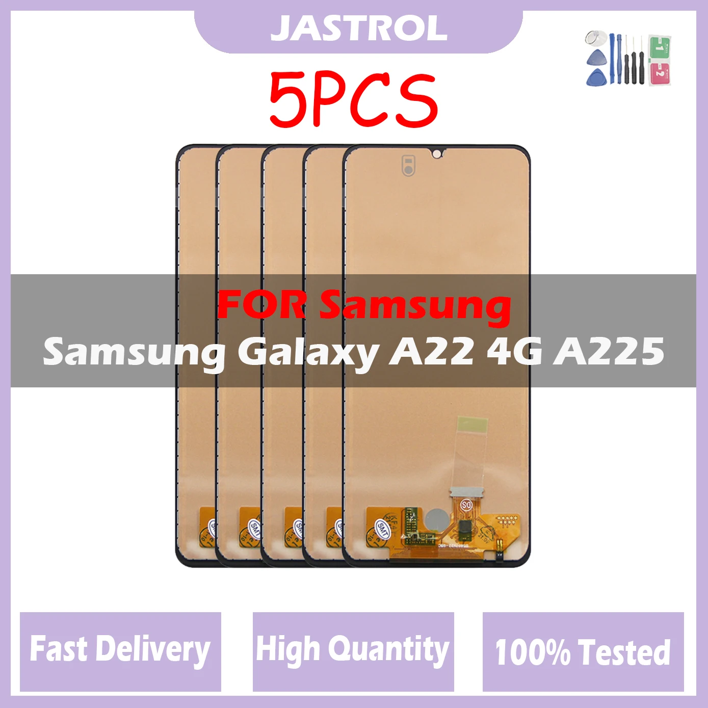 

5 шт./партия, ЖК-дисплей для Samsung Galaxy A22 4G A225