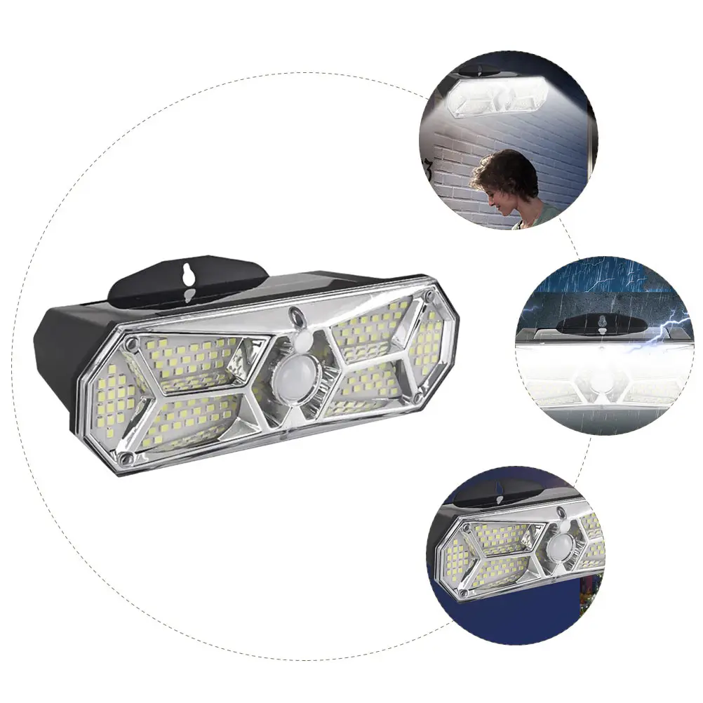 

Intelligent Sensing Wall Light Solar Powered LED Black ABS Durable Outdoor Motion Yard Lighting Waterproof