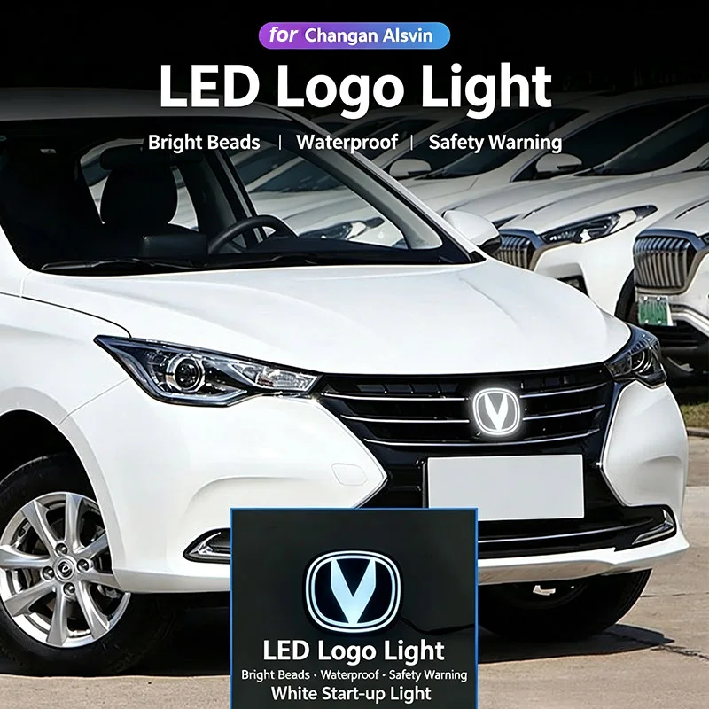 1pc for Changan Alsvin 2024-2026 Car Emblem Welcome Light LED Grille Illuminated Logo