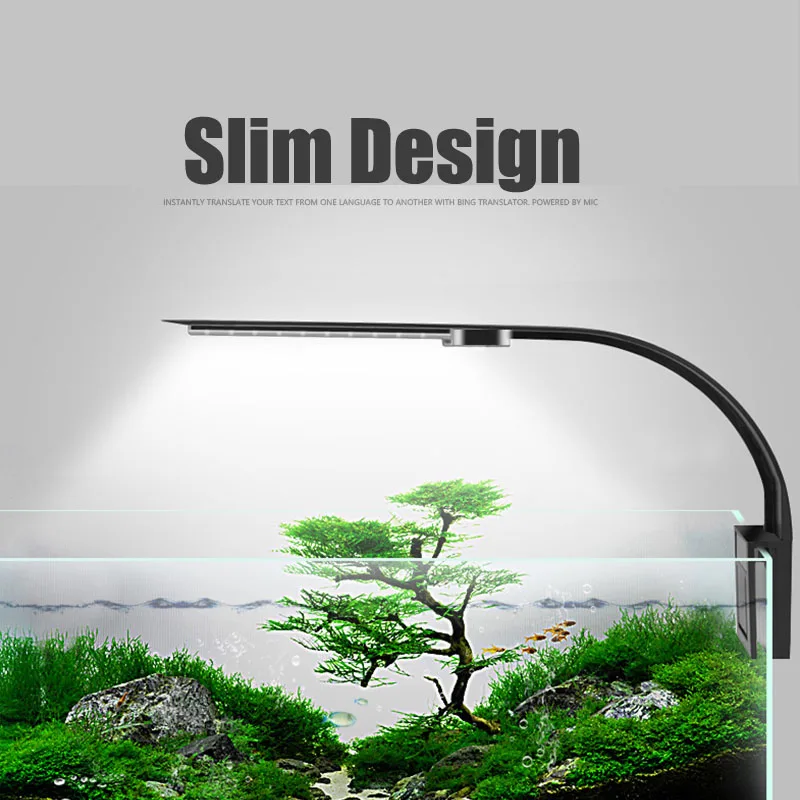 Super Slim LED Aquarium Light Lighting plants Grow Light 5W/10W/15W Aquatic Plant Lighting Waterproof Clip-on Lamp For Fish Tank