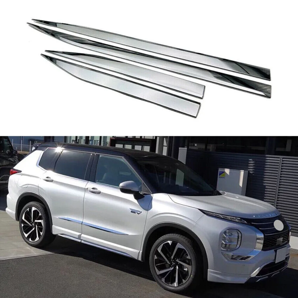 For Mitsubishi Outlander 2022-23 Chrome Side Door Body Guard Molding Cover Trim