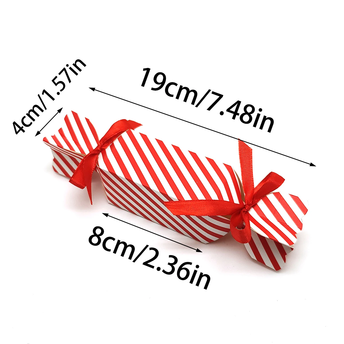 10/50pcs red striped candy box, lipstick box, gift packaging box, party and wedding supplies