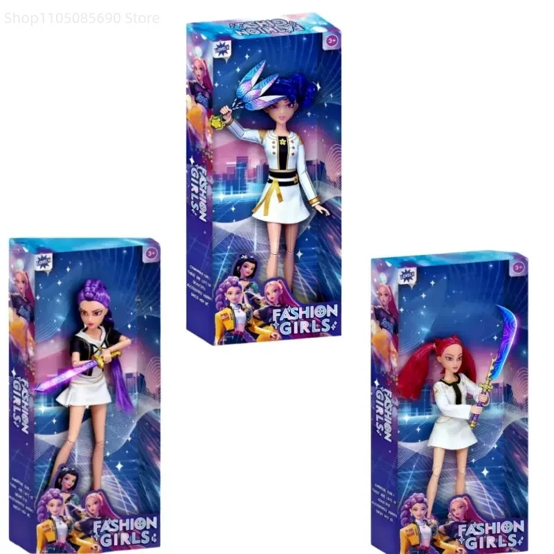 Hot KPop Devil Hunter Giocattolo in vinile Mira Rumi Zoey Ha tema musicale Canzone dorata Bella principessa Baby Girl Bambole Giocattolo fai da te per Girlt