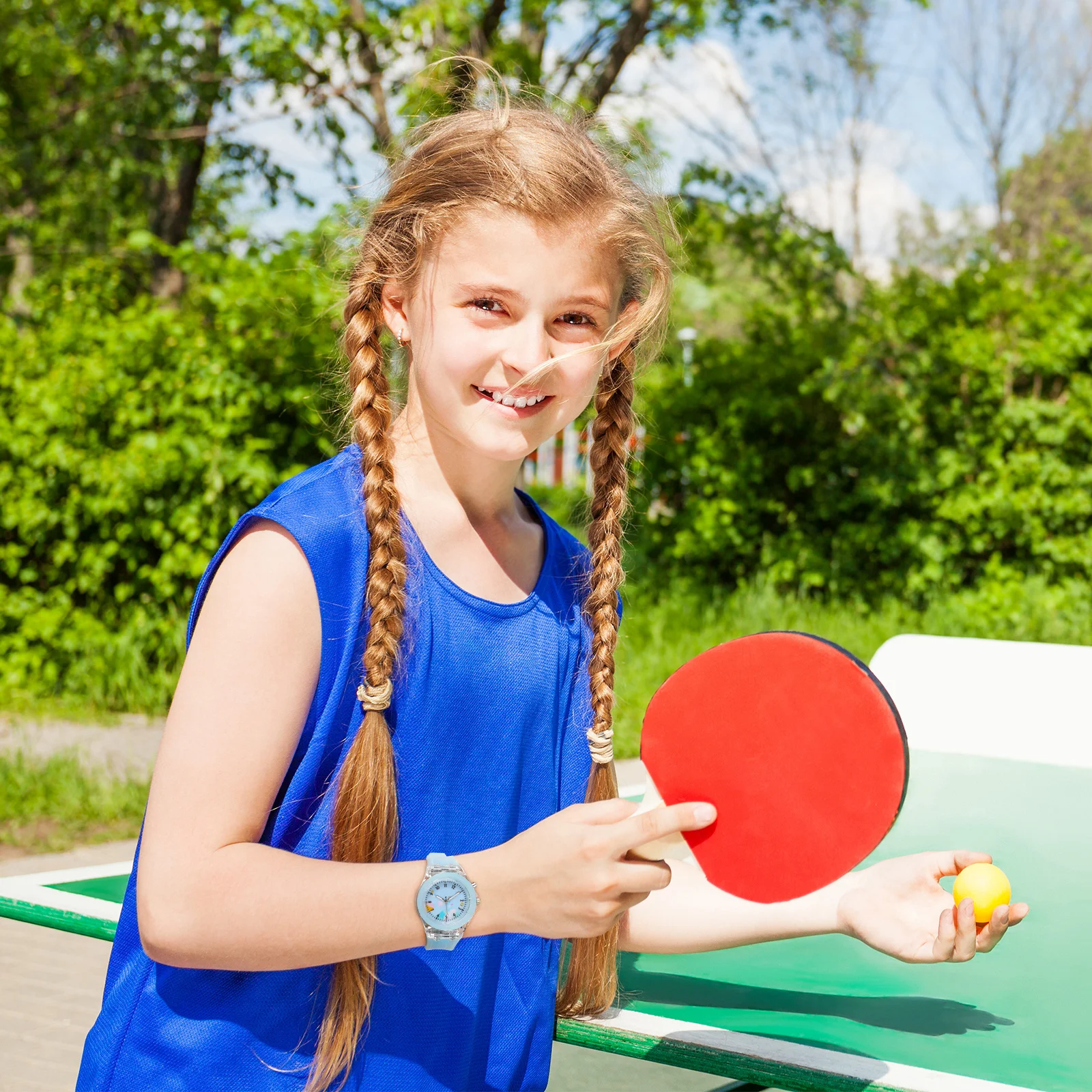 ساعة يد كوارتز تناظرية مضيئة بتصميم كرتوني، لون مشرق، ساعة متينة للنساء #5