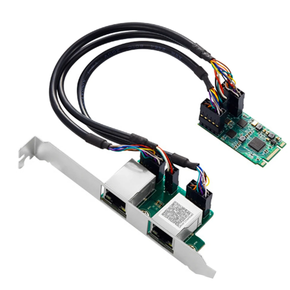 ギガビットネットワークカード,m.2からデュアルポート,2.5g,2つのrj45ポート,2500 mbps,1000m,b,mキースロット,2242サイズ
