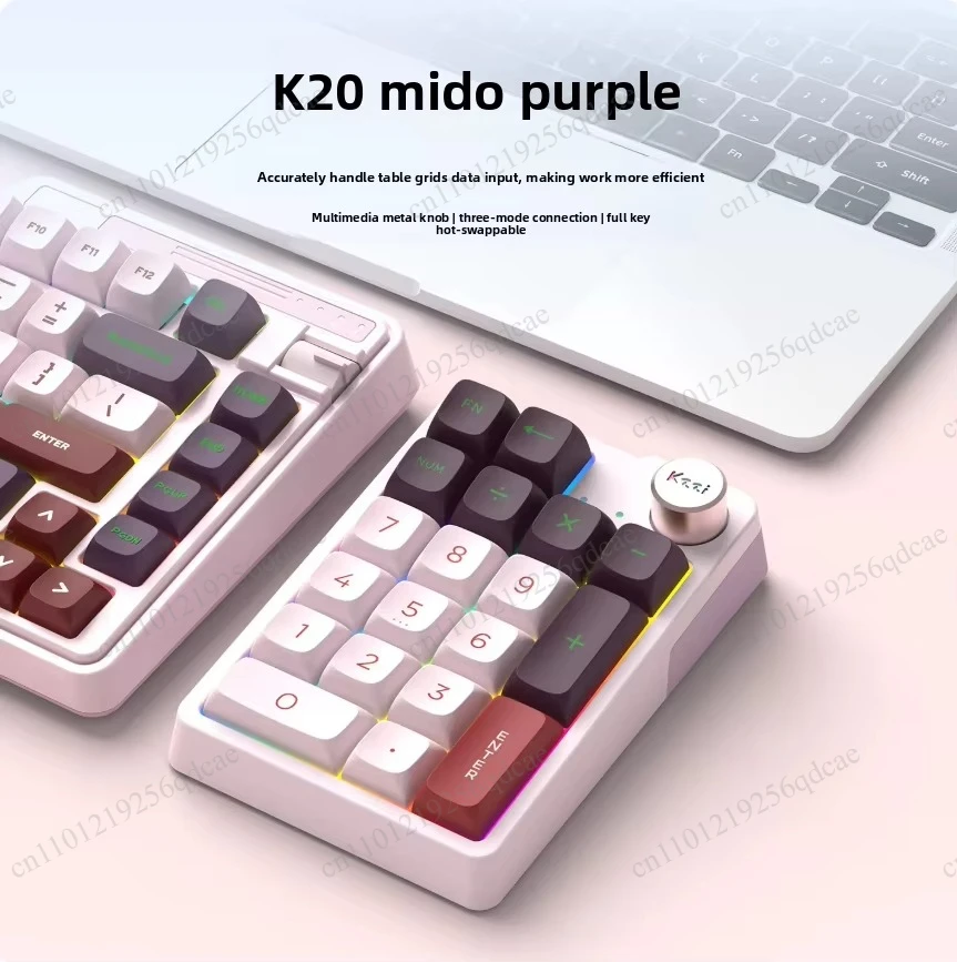 Kzzi K20 Mini Keypad Three Mode Bluetooth Wireless Mechanical Keyboard Office E-sports Gaming Gamer Low Delay Custom Numpad