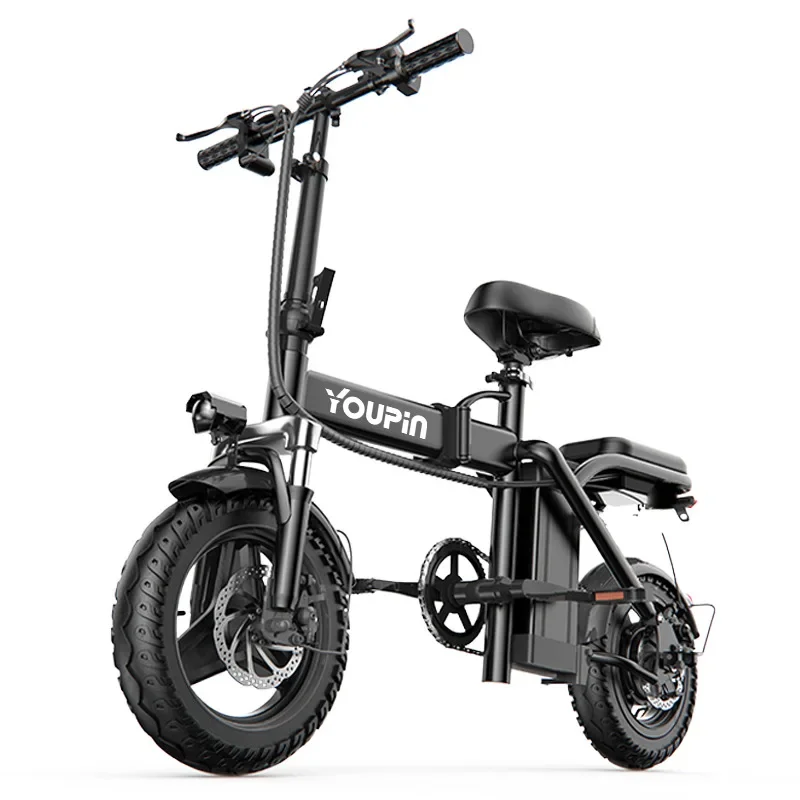 14-Inch New National Standard Electric Folding Bicycle, Driving Commuter Lithium Battery Long-life Battery Car