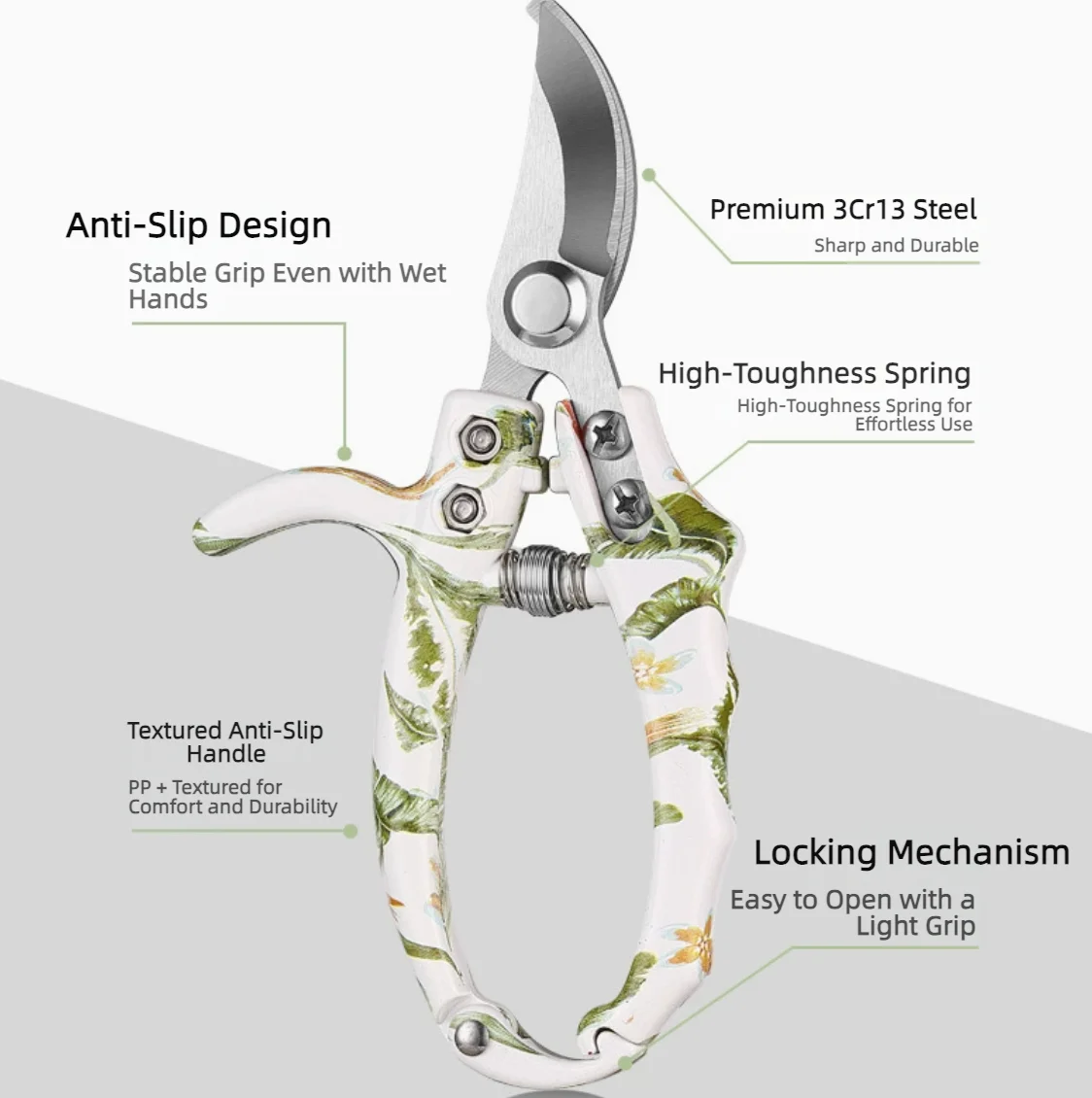 Picture 4: Branch Gardening Pruning Shears Greenery Grafting Scissors Tree Pruning Tools Outdoor Household Flower Branches Labor-saving