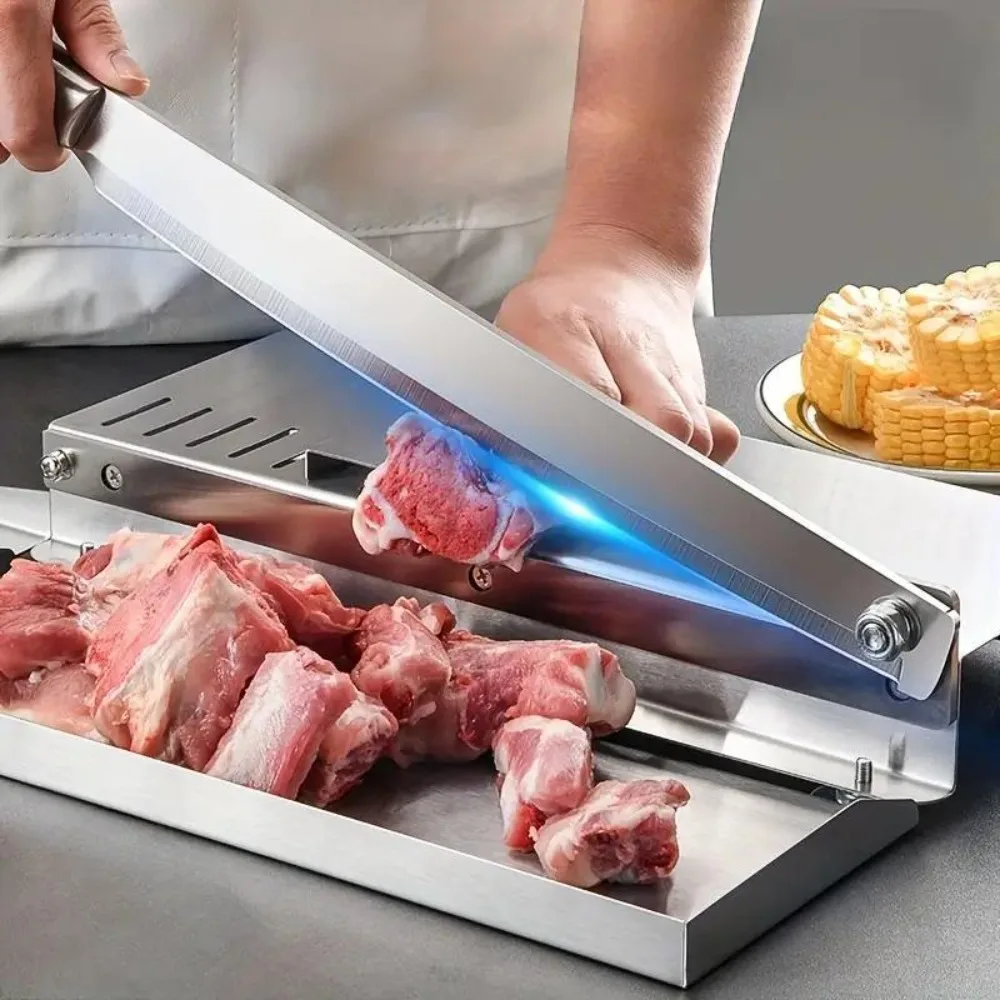 

1pc, Manual Ribs Chopper, Meat Slicer, Bone Cutting Knife, Frozen Meat Cutting Knife, Meat Cleaver, Stainless Steel Bone Meat