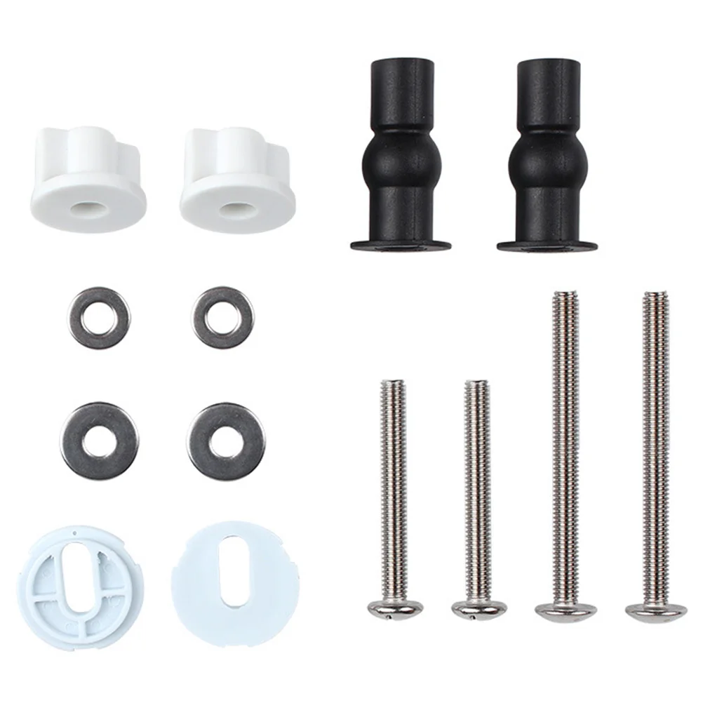 

1 Set Toilet Seat Bolts Replacement Kit Stainless Steel Pom Pp Rubber Anti-Rust Fasteners For Bathroom Toilet Repair Plumbing