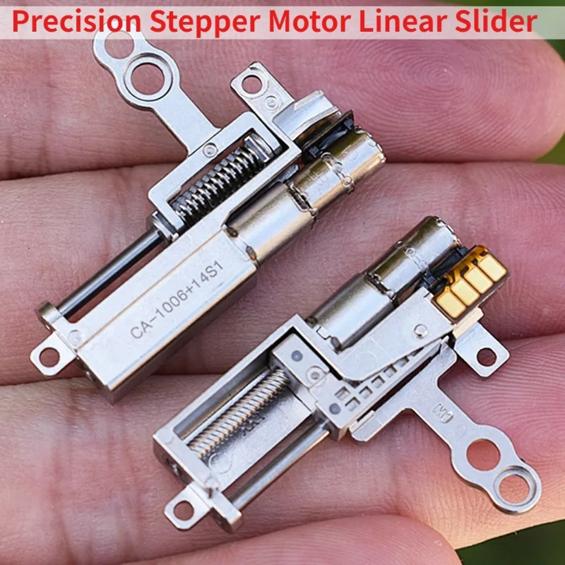 1pc 5mm Precision Planetary Gearbox Stepper Motor 2-Phase 4-Wire Linear Screw Metal Slider 10mm Stroke Lifting Actuator