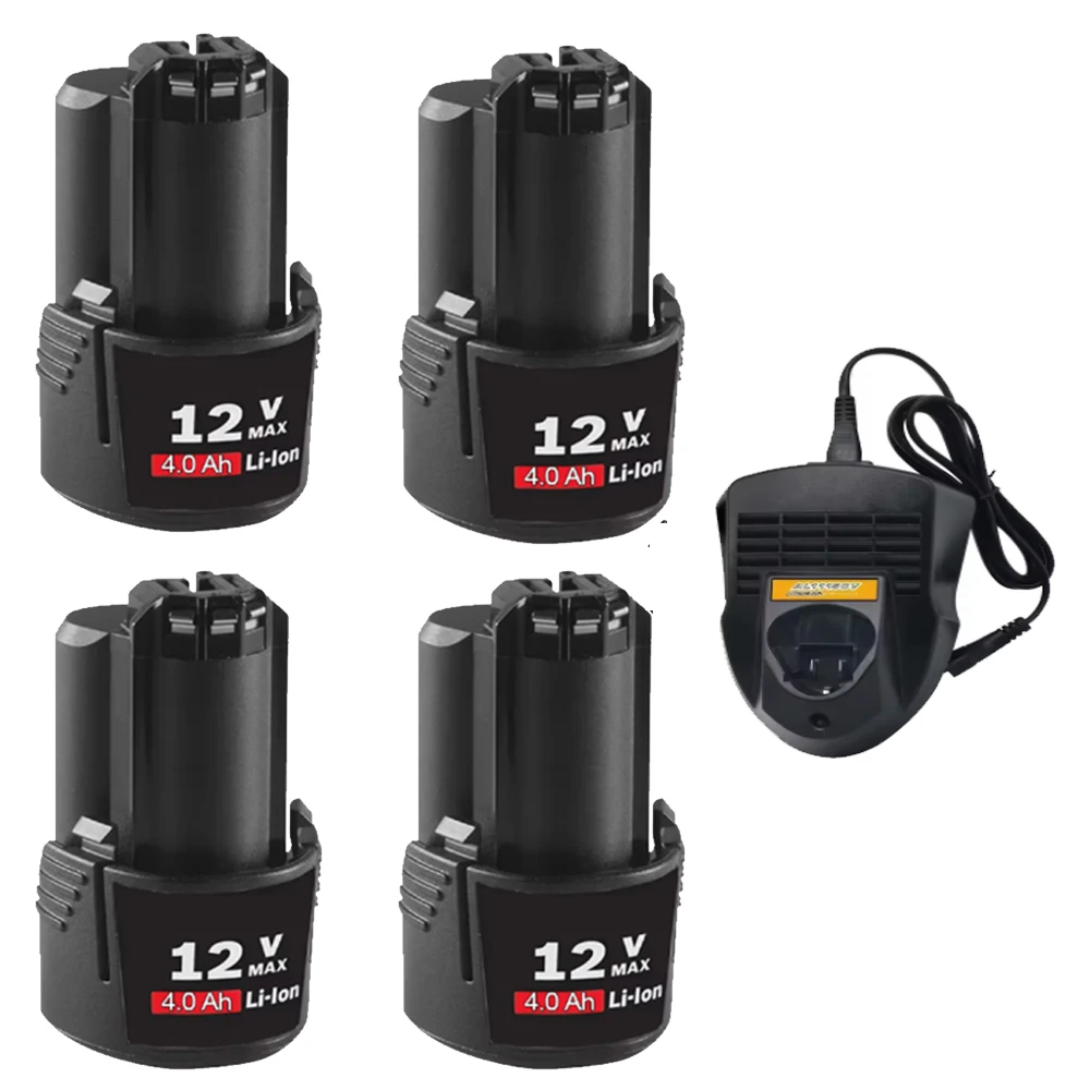 4000mAh Voor Bosch 12V BAT411 Batterij En Oplader Vervanging Voor BAT412 BAT413 12V 10.8V Elektrische Schroevendraaier Tool Batterij