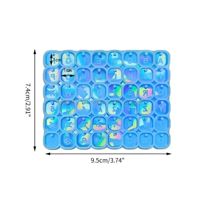 D46E حرف العدد ثلاثي الأبعاد القالب مفتاح القالب السيليكون قالب القلادة زخرفة القلادة