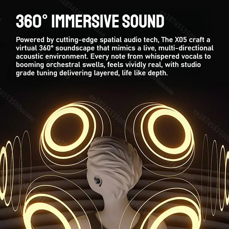 Monster AuraFit X05 داخل الأذن OWS سماعات بلوتوث توصيل الهواء سماعة رأس لاسلكية رياضية IPX7 مقاومة للماء بلوتوث الأذن هوك