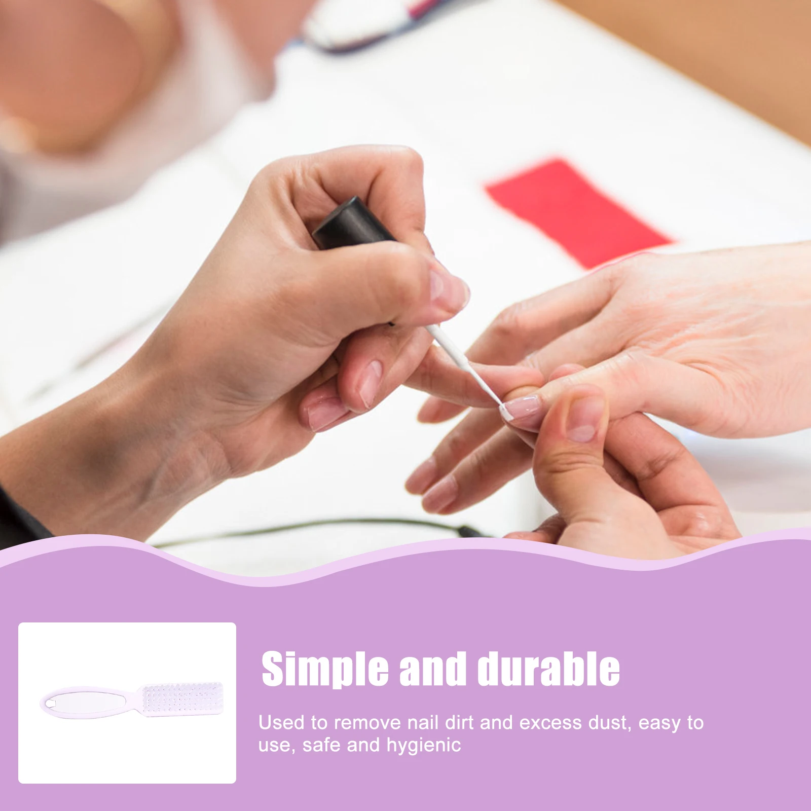 

8pcs Nail Cleaning Brushes Durable PP Ergonomic Handle Fingernail Scrubber Brush Nail Art Tools for Home Salon Use