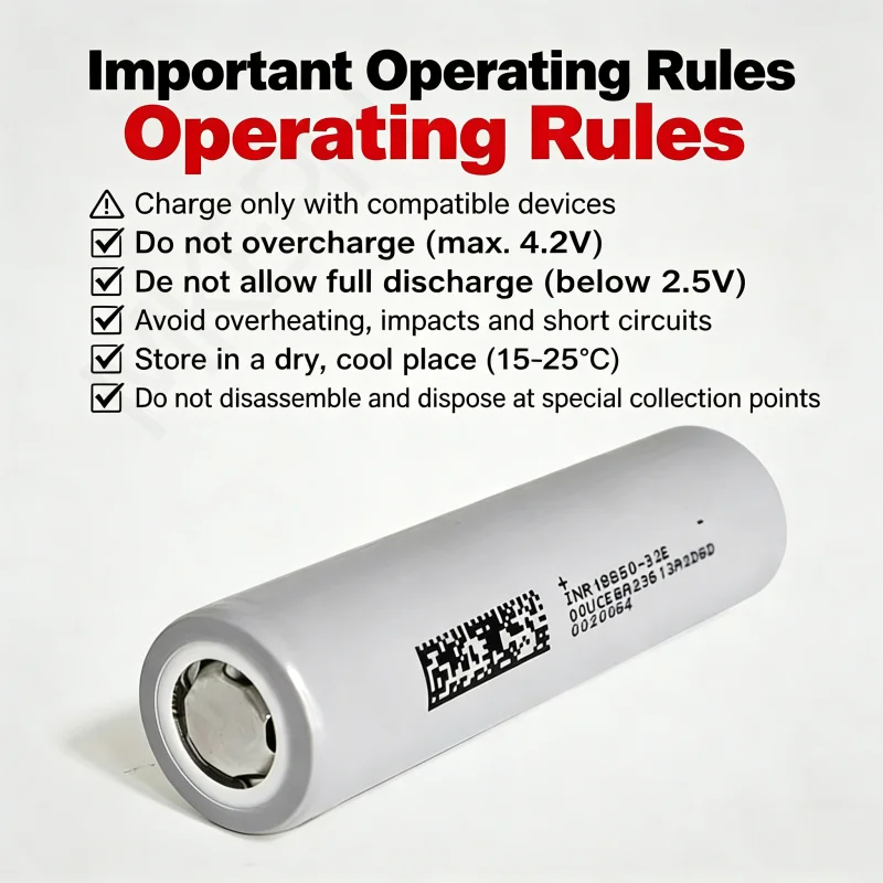 10A High Current 18650 32E 3.7V 3.2Ah Li-ion Rechargeable Battery for Samsung DIY Makita Ryobi Flashlight INR18650