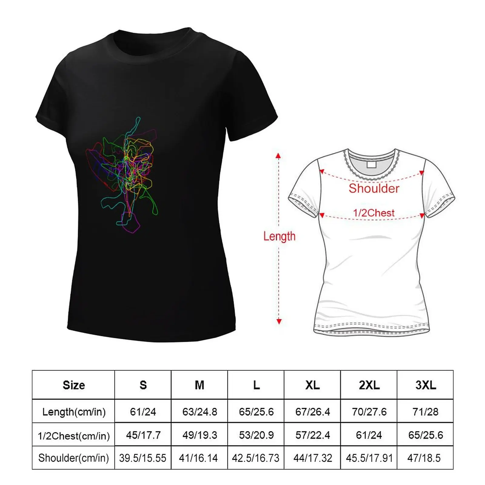 NEW 2023 design - F1 circuits 2023 - rainbow pattern T-Shirt oversized female Women t shirt