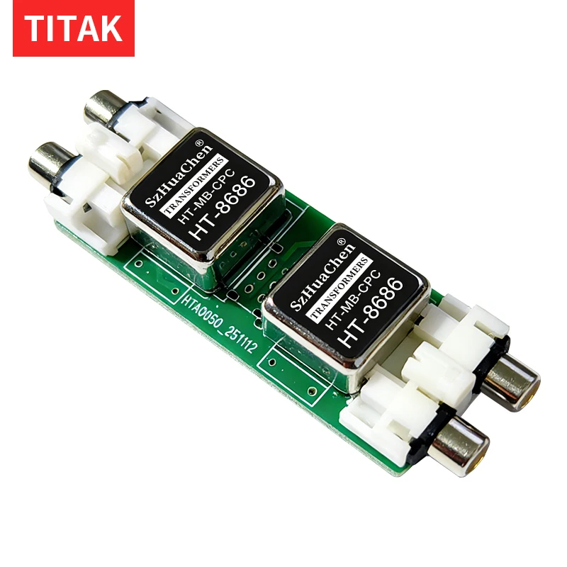 Ground Loop Hum Eliminator RCA Dual Channel Audio Isolator Noise Filter for Car Audio Home Theater Speaker System