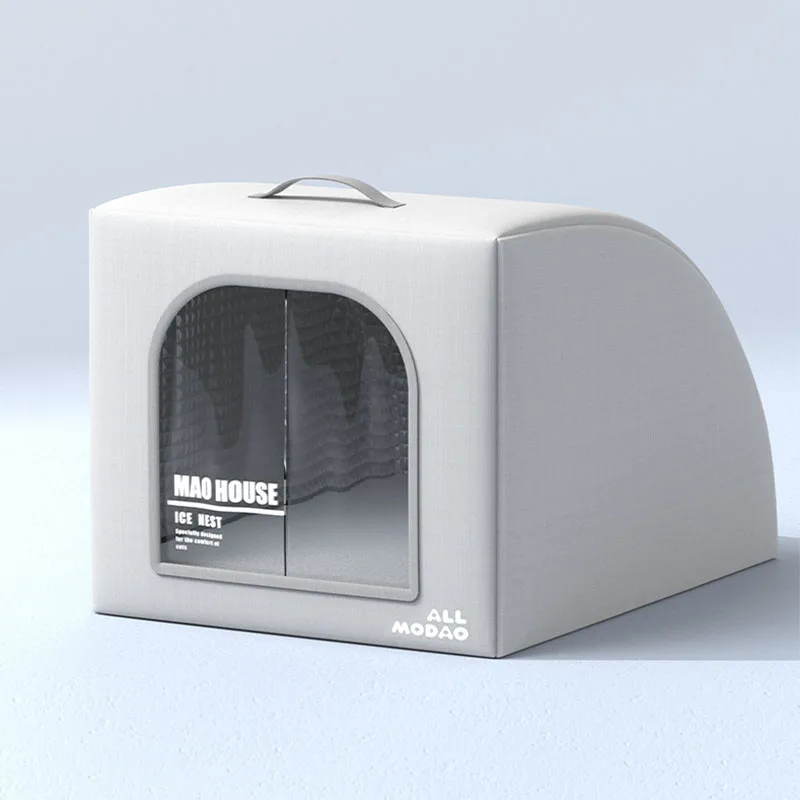 

Pet Cooling House Foldable Summer Indoor Pet Air Conditioner House Cooling Shelter Insulated Room For Home Small Cats Dog House