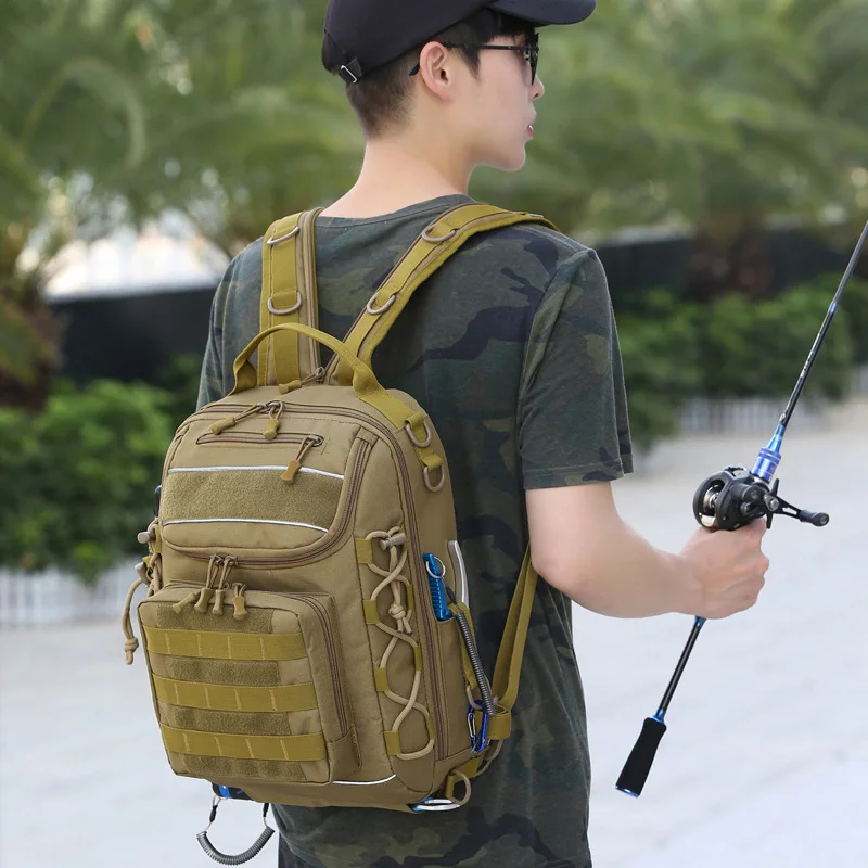 Outdoor Sports Camping Bag Fishing Rod Pole Backpack Climbing For Men Trekking Hiking Fishing Lure Box Tackle Travel Handbags 가방