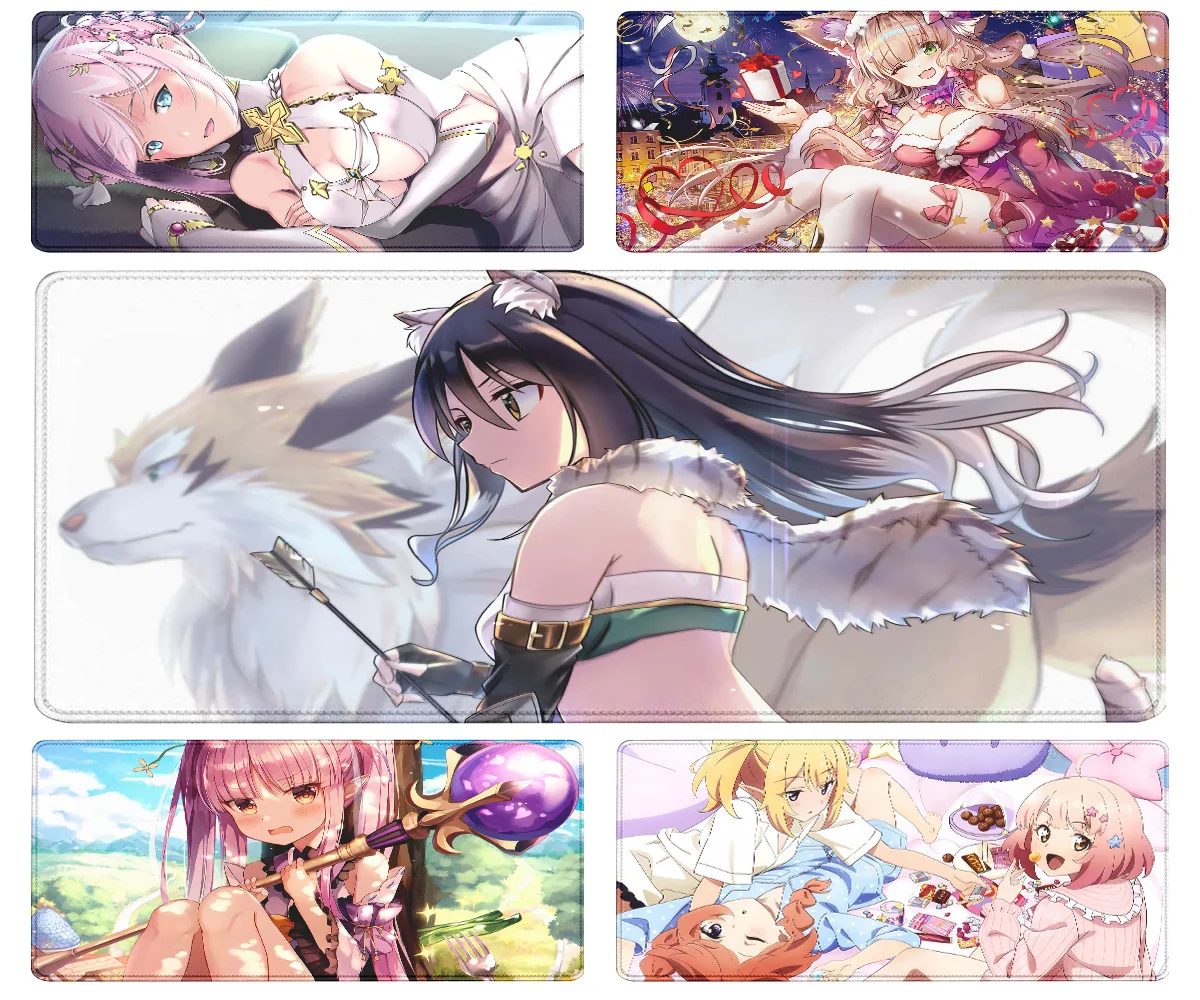 

Anime Mousepad Gamer Large Mouse Mat Anime Princess Connect! Re Mouse Pad Computer Mousepad Carpet Rubber Game Keyboard Desk Mat