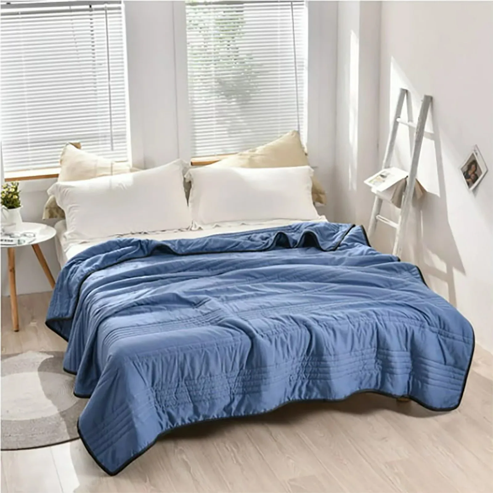

Solid Color Washed Cotton Quilt Summer Cool Double Summer Quilt Season Thin Quilt Single And Double Quilt Core Machine Washable